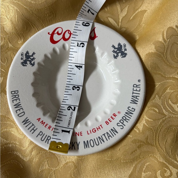 Vintage Coors America's Fine Light Beer Ceramic Ashtray Coin Dish 6” like new - Picture 3 of 6